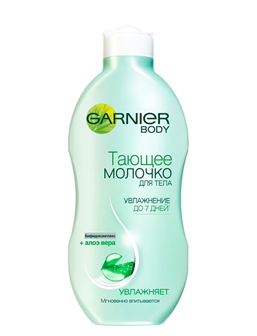 Garnier Тающее молочко Увлажняющее молочко для тела с бифидокомплексом и алоэ вера